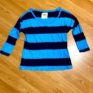 Light and dark blue 3/4 sleeve